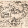 This map (circa 1575) showing lines of pilgrims surrounding the pilgrim churches in Rome is included in an exhibit titled "A Journey of Faith: The Seven Pilgrim Churches of Rome" on display at the Museum of the Bible in Washington through Nov. 8, 2023. (OSV News photo/Museum of the Bible)