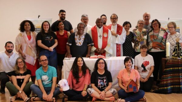"Participants": Members of housing pastoral ministries all over Brazil gathered in Brasilia Sept. 20-22 to create the national Housing and Favelas Pastoral Ministry. In Brazil, 12 million families (up to 60 million people) live in slums (known as favelas in Portuguese) and 55 million people do not have access to sewerage. (OSV News photo/courtesy Housing and Slums Pastoral Ministry, Brazil) Editors: best quality available.