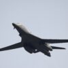 A U.S. Air Force B-1B bomber is pictured in a file photo flying over Osan Air Base in Pyeongtaek, South Korea. The Department of Defense announced Oct. 27, 2023, that it is seeking congressional approval to update the B61 nuclear gravity bomb, a move that concerns Catholic leaders and peace advocates. (OSV News photo/Kim Hong-Ji, Reuters)