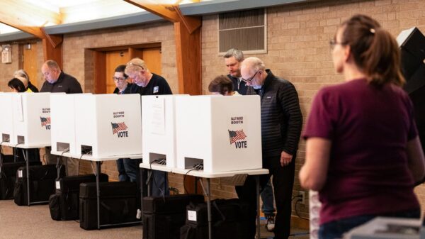 Voters fills out their ballots at a polling station in Columbus Nov. 7, 2023, as voters go to the polls in Ohio over Issue 1, a referendum on whether to enshrine expansive legal protections for abortion in the state constitution, which the state's Catholic bishops have vigorously opposed. (OSV News photo/Megan Jelinger, Reuters)