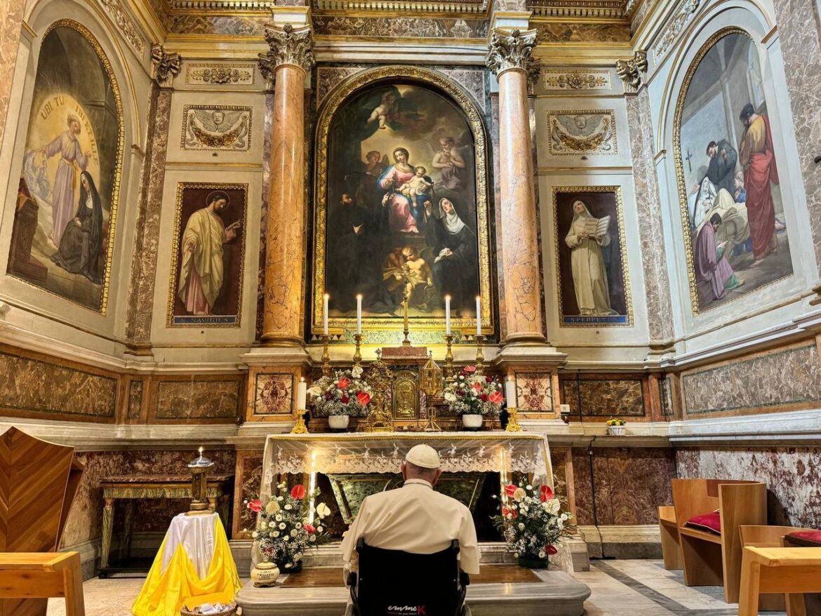 POPE FRANCIS ST. MONICA’S TOMB