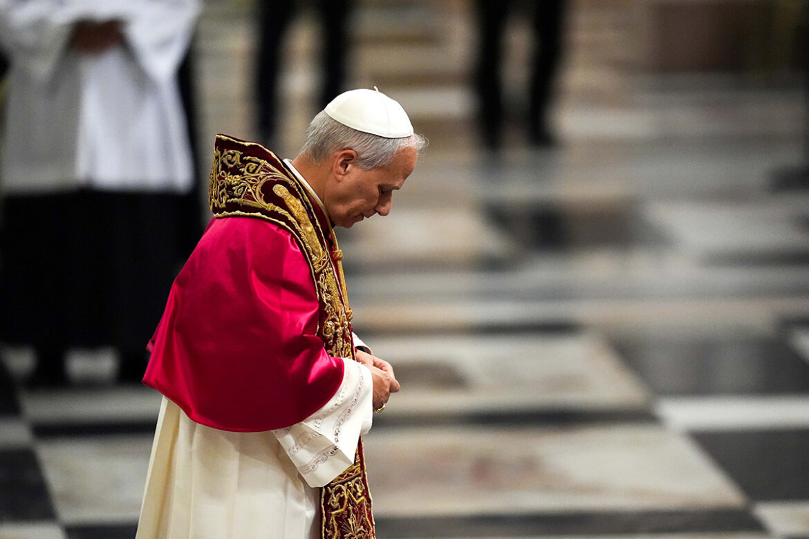 Pope Leo XIV prays in front of the tomb of St. Paul during a visit to the Basilica of St. Paul Outside the Walls in Rome May 20, 2025. (CNS photo/Lola Gomez). On July 18, Israeli prime minister called pope, who urged the leader to start negotiations, ceasefire.
