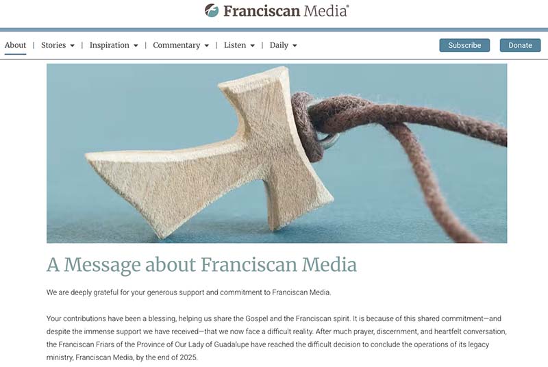 Franciscan Media to close at end of 2025 amid larger downturn in Catholic news media