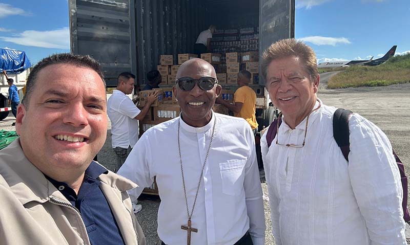 Emergency foodstuffs from Florida Catholics delivered to people in eastern Cuba