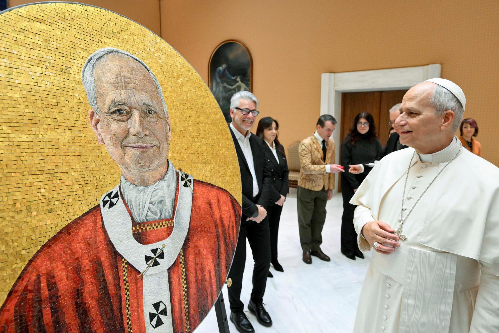 Vatican completes official mosaic portrait of Pope Leo XIV for papal basilica