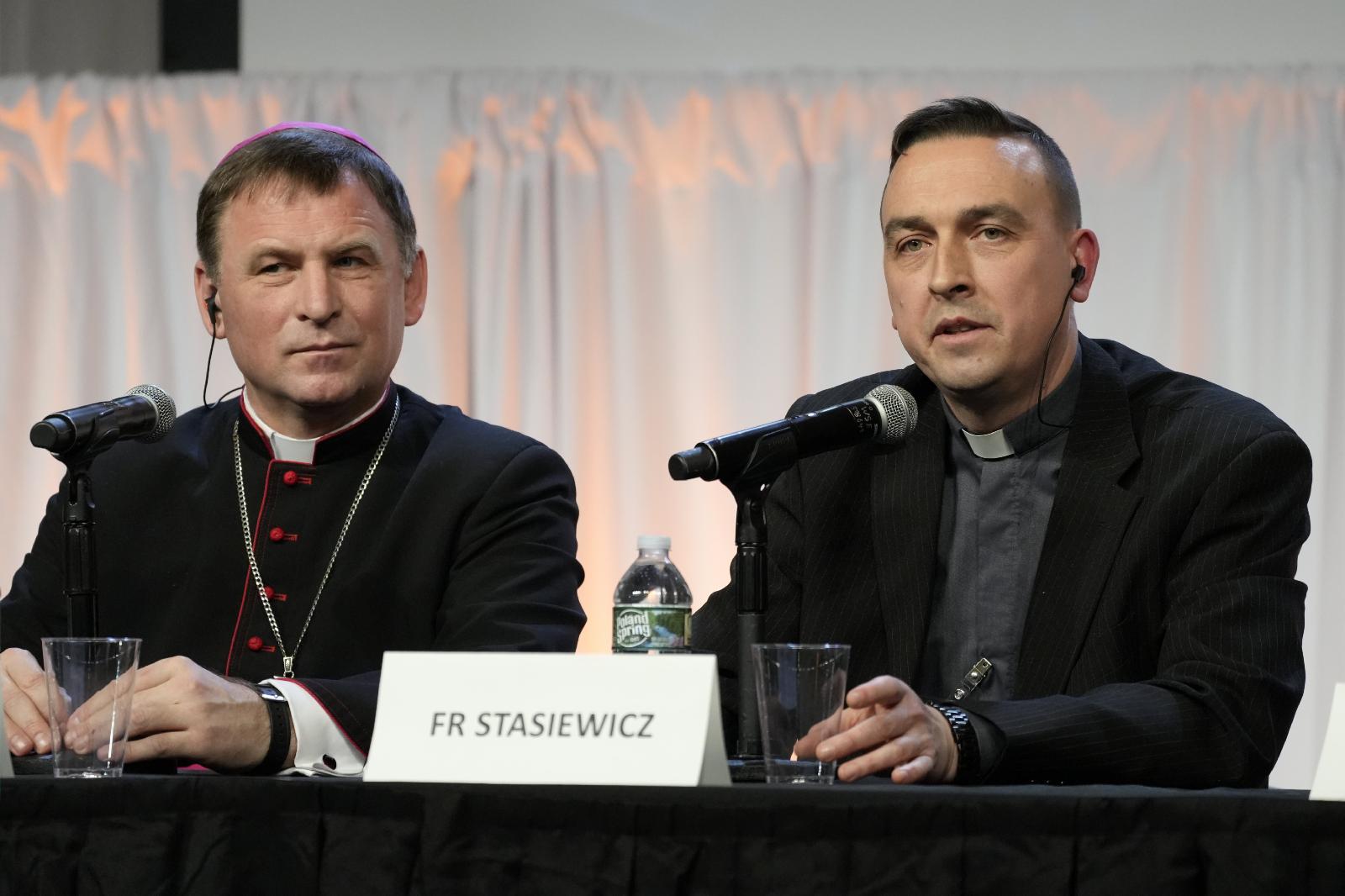 Catholic clergy from the Diocese of Kharkiv Zaporizhzhia speaking about serving citizens amid the ongoing war in Ukraine