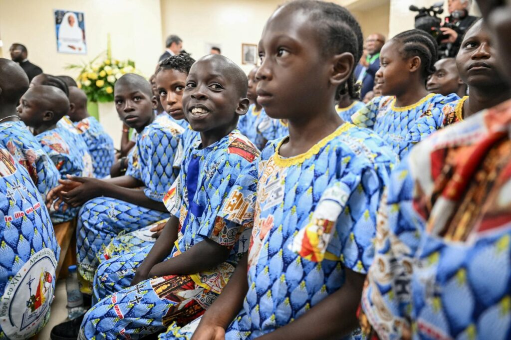 At Cameroonian orphanage, Pope Leo tells children they can always find a friend in Jesus