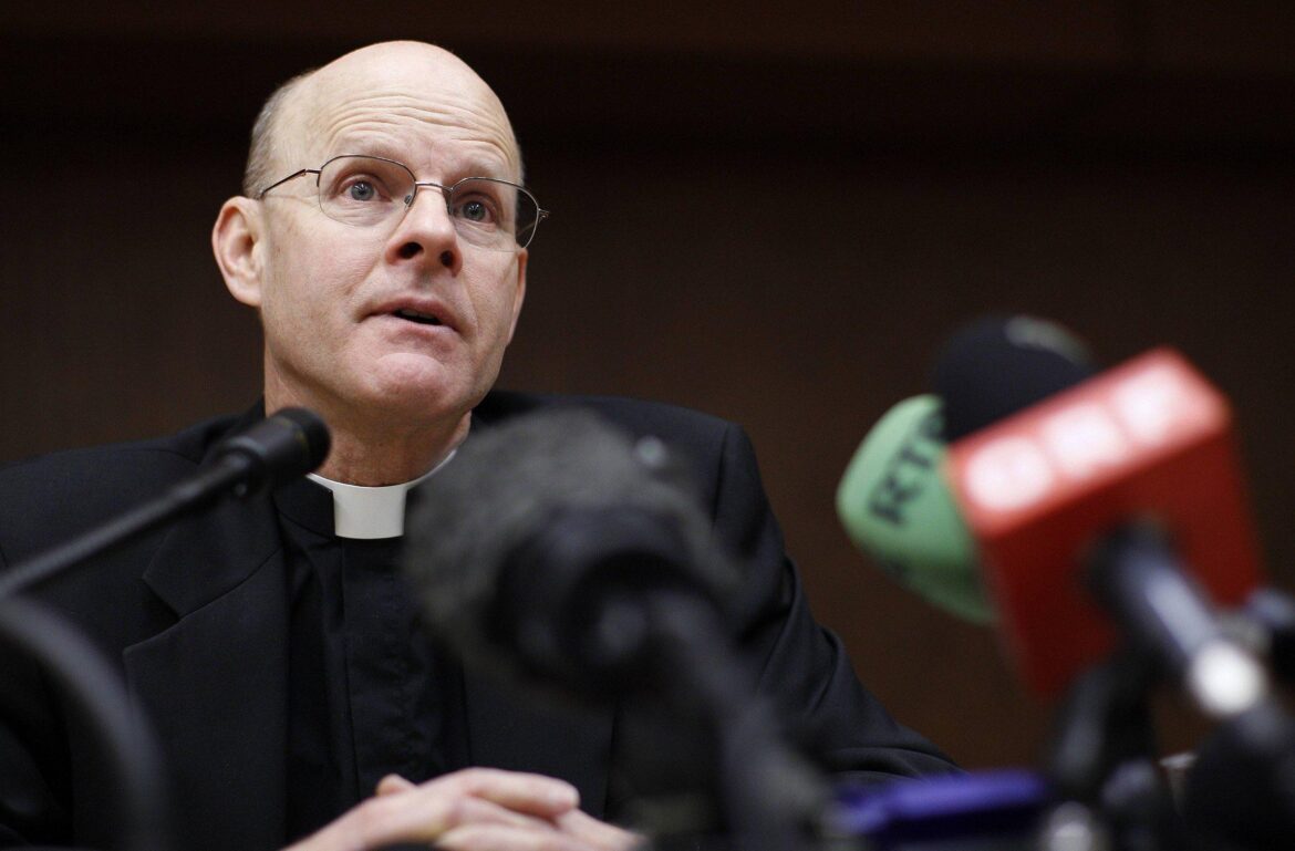 In this file photo, Msgr. Stephen J. Rossetti, then a clinical associate professor at The Catholic University of America in Washington, talks during a press conference in Rome Feb. 7, 2012. Msgr. Rossetti was attending a four-day symposium, "Toward Healing and Renewal," at the Pontifical Gregorian University in Rome. On June 3, 2026, Washington Cardinal Robert W. McElroy removed Msgr. Rossetti, a well known exorcist priest with an active social media following, from ministry within the archdiocese and has ended all affiliation between the archdiocese and the St. Michael Center for Spiritual Renewal located in Washington. (OSV News photo/Tony Gentile, Reuters)