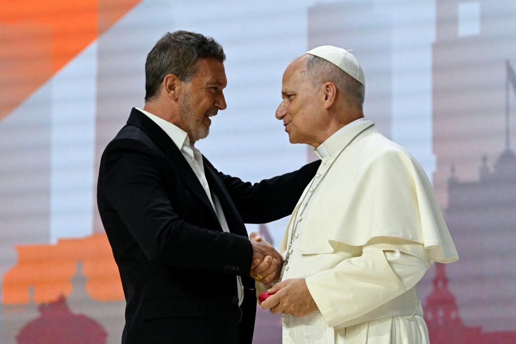 Pope Leo highlights faith’s role in Europe’s soul as he shares stage with Antonio Banderas