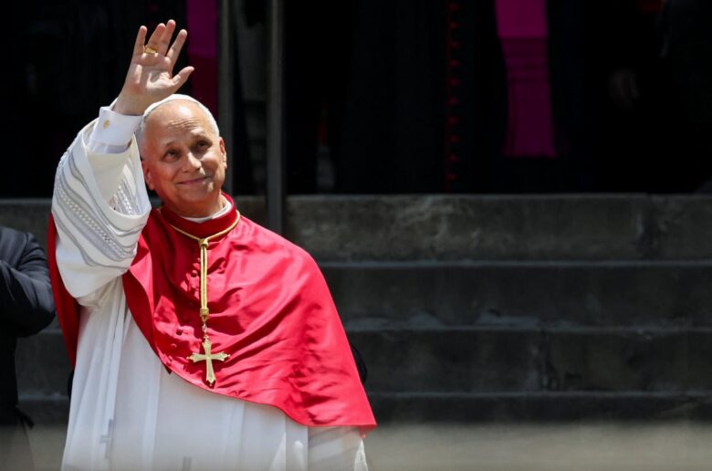 Pope Leo XIV greets faithful after he attended the midday prayers at the Cathedral of the Holy Cross and St. Eulalia, during his apostolic journey, in Barcelona, Spain, June 9, 2026. (OSV News photo/Yara Nardi, Reuters)