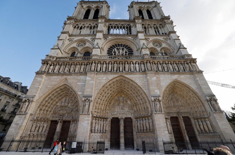 The facade of the Notre Dame Cathedral in Paris is seen Dec. 7, 2024. A new documentary from Bishop Robert E. Barron's Word on Fire apostolate promises to take viewers on a journey through the gothic cathedrals of France. The film, which hits theaters Sept. 20, 2026, opens with the 2019 fire that engulfed Notre Dame. (OSV News photo/Ludovic Marin/Reuters)