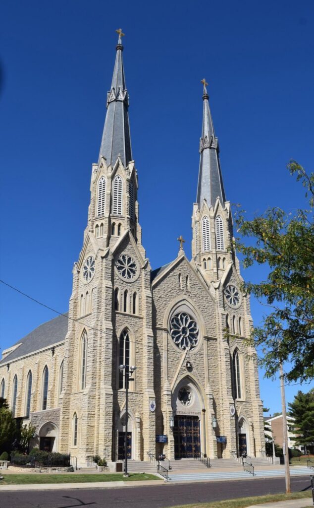 The facade of Cathedral of St Mary of the Immaculate Conception in Peoria, Ill., is seen Sept. 28, 2017. (OSV News photo/Tom Dermody, The Catholic Post)