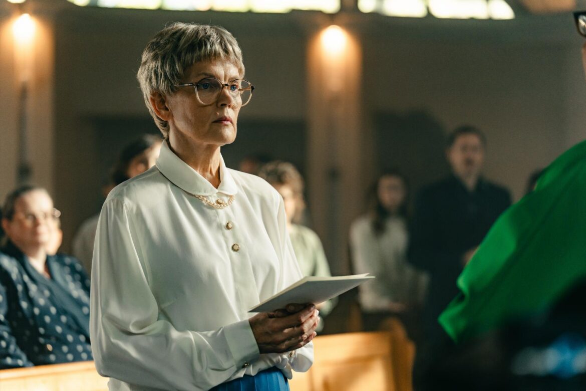 Dorota Chotecka-Pazura, the actress who portrays Polish contemporary mystic Alicja Lenczewska, is seen in an undated photo from film set of "Mistyczka" ("The Mystic"). The feature film about Lenczewska's life and spiritual journey of conversion opened Sept. 11, 2026, and exceeded all expectations with 160,000 Poles flocking to theaters during the first two weeks after its release. (OSV News photo/courtesy Rafael Film)